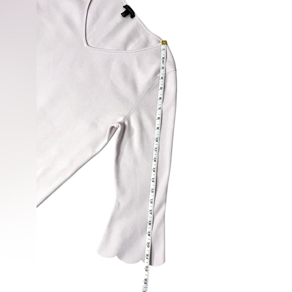 Talbots Pink Scallop Hem V-Neck Sweater Size L Cotton Blend - Picture 8 of 11